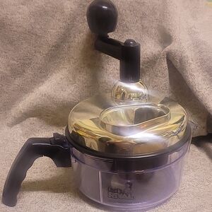 Chef's Rival Hand Crank Food Processor - Black and Silver. A perfect tool